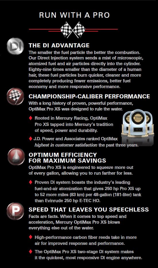 Jerry's Marine your Mercury Dealer -  Mercury OptiMax Pro XS 250HP 225HP