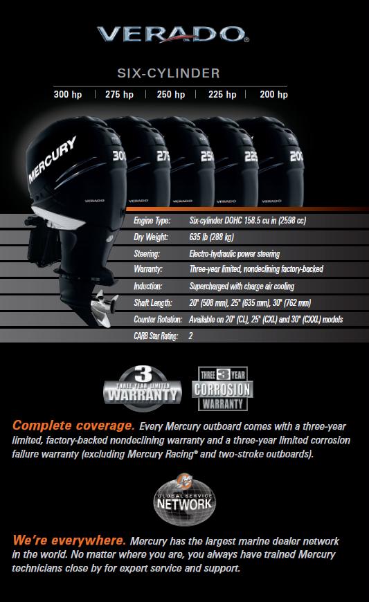 Jerry's Marine your Mercury Dealer -  Mercury Verado 300HP 275HP 250HP 225HP 200HP