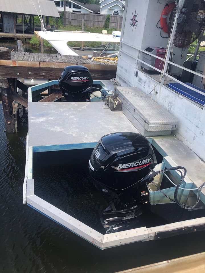 Mercury Outboard Motor Dealer New 115 Fourtroke pontoon party barge