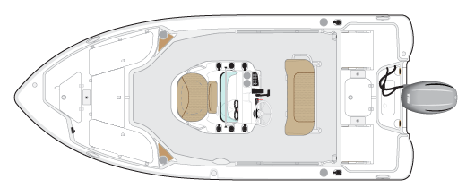 NauticStar Boats Dealer Louisiana and Texas 195 Bay Overhead Front Fishing Deck