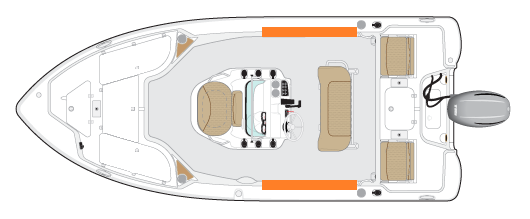 NauticStar Boats Dealer Louisiana and Texas 195 Bay Overhead Rod Storage